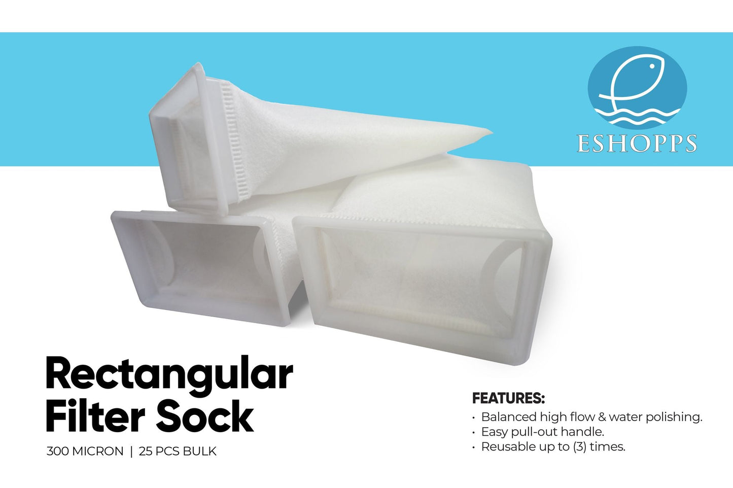 Rectangular Filter Socks 
300 micron