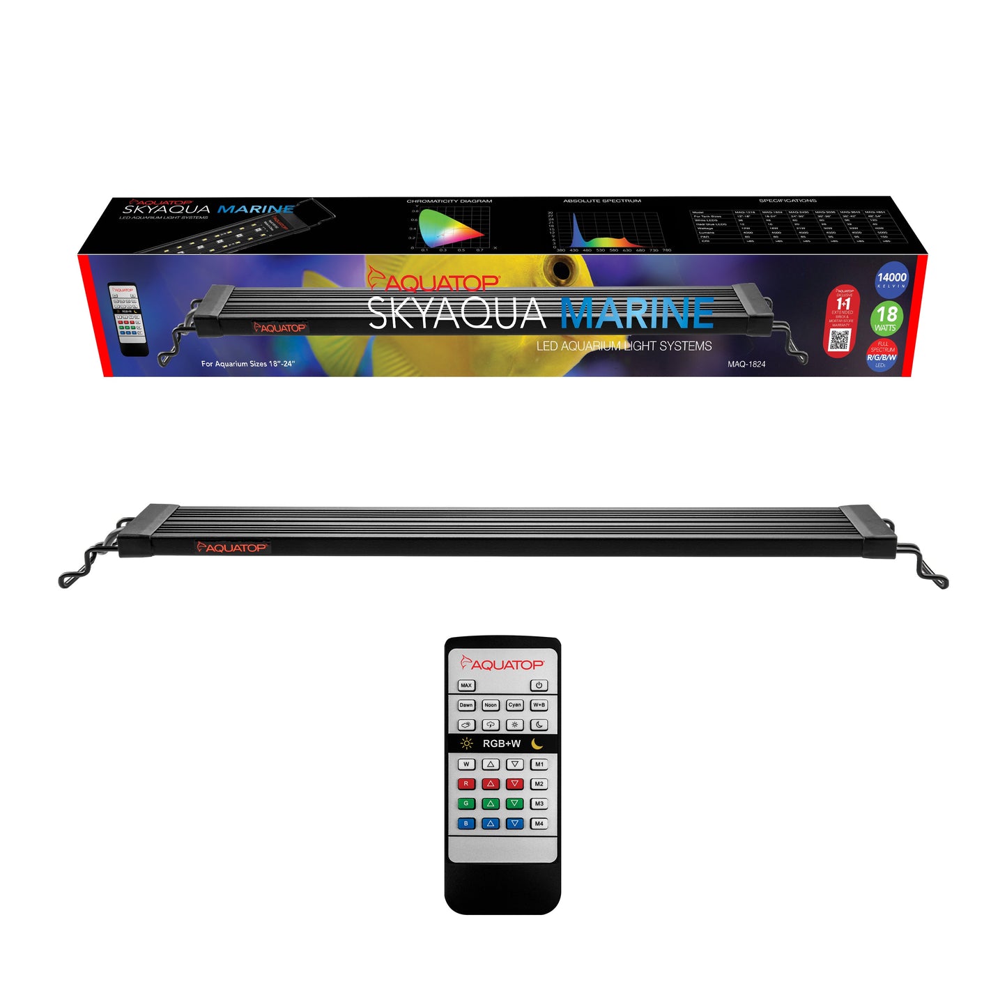 SKYAQUA MARINE SLIM LED WITH IR REMOTE SALTWATER AND REEF TANK LIGHTS