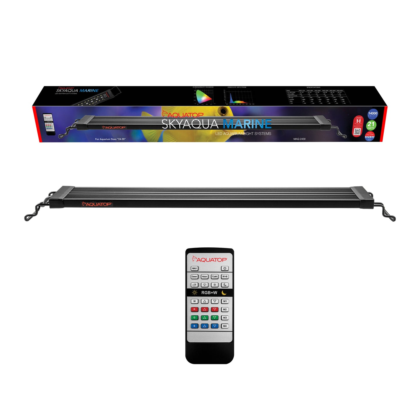 SKYAQUA MARINE SLIM LED WITH IR REMOTE SALTWATER AND REEF TANK LIGHTS